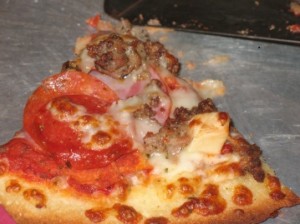 Lots of meat on "The Bear" gluten-free pizza