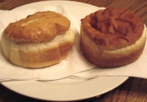 Double Take: Hamburger bun & English muffin side-by-side